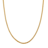Double Row Track Chain Necklace in 14K Yellow Gold Over Sterling Silver 8.8 Grams 20 Inches