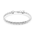 Flat Mesh Chain Bracelet in Rhodium Over Sterling Silver (7-8In) 5 Grams - Sticky add to cart bar