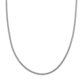 3mm Diagonal Wire Chain Necklace in Rhodium Over Sterling Silver 9.80 Grams 20 Inches - Sticky add to cart bar