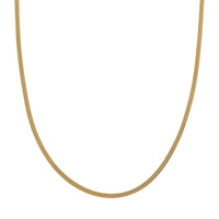 3mm Diagonal Wire Chain Necklace in 14K Yellow Gold Over Sterling Silver 9.80 Grams 20 Inches