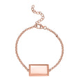 18K RG Over Sterling Silver Bar Bracelet (6.5-8.0In) (3.80 g) - Sticky add to cart bar