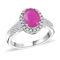 Rhapsody 950 Platinum AAAA GORONGOSA Mozambique Ruby, Diamond (E-F, VS) (0.39 cts) Ring (Size 10.0) (7.26 g) 2.15 ctw - Sticky add to cart bar