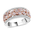 Modani 14K White and Rose Gold Natural Pink and White Diamond Ring (Size 10.0) (5.25 g) 1.30 ctw - Sticky add to cart bar