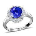 Certified & Appraised Rhapsody AAAA Tanzanite and E-F VS Diamond 3.00 ctw Ring in 950 Platinum 6.30 Grams - Sticky add to cart bar