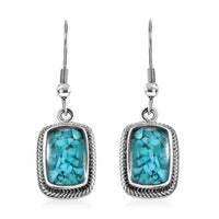 Matrix Tanzanite Earrings in Platinum Over Copper 11.00 ctw