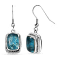 Matrix Neon Apatite 8.00 ctw Lever Back Earrings in Platinum Over Copper with Magnet - Sticky add to cart bar