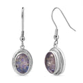 Matrix Tanzanite Lever Back Earrings in Platinum Over Copper with Magnet 7.00 ctw - Sticky add to cart bar