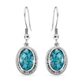 Matrix Sleeping Beauty Turquoise Earrings in Platinum Over Copper 8.00 ctw - Sticky add to cart bar