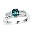 Luxoro 10K White Gold Premium Pirineu Lagoon Tourmaline, Diamond (G-H, I2) (0.30 cts) Ring (Size 10.0) 1.30 ctw - Sticky add to cart bar