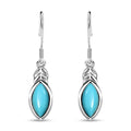 D'Joy Sleeping Beauty Turquoise 2.30 ctw Earrings in Black Oxidized Sterling Silver - Sticky add to cart bar