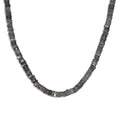 Malagasy Labradorite 100.00 ctw Necklace in Rhodium Over Sterling Silver 18 Inches - Sticky add to cart bar