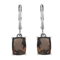 Brazilian Smoky Quartz Earrings in Stainless Steel 4.25 ctw - Sticky add to cart bar