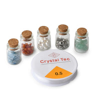 Multi Gemstone Delightful DIY Jewelry Kit Featuring 5 Mini Glass Bottles with Cork Lids 91.00 ctw