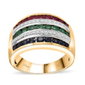 Doorbuster Multi Gemstone Ring in Vermeil YG Over Sterling Silver (Size 8.0) 2.10 ctw - Sticky add to cart bar