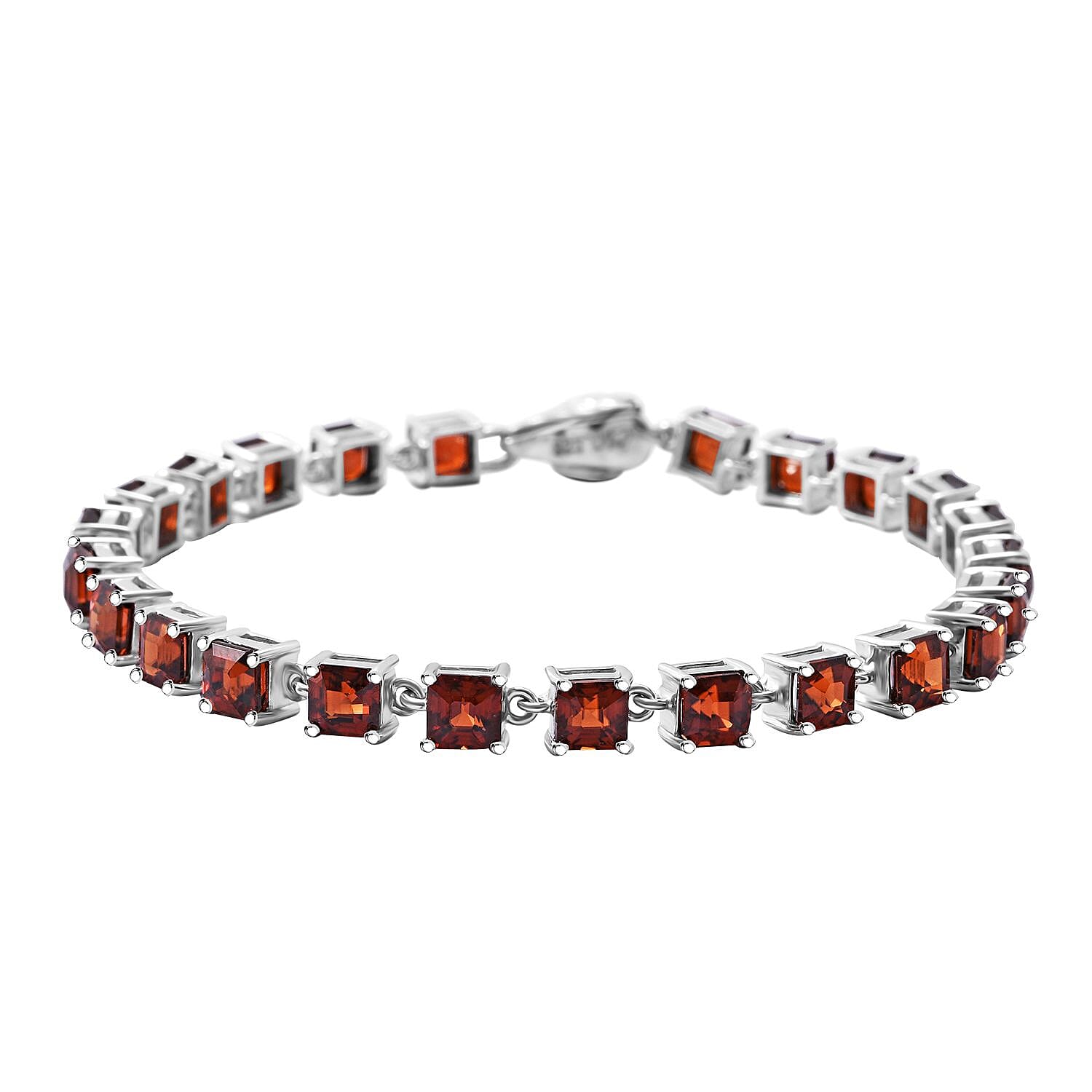 Sunset Zircon Bracelet (Size - 6.5) in rhodium Sterling Silver , Silver Wt. 9.5 g 19.20 ctw
