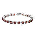 Sunset Zircon Bracelet (Size - 6.5) in rhodium Sterling Silver , Silver Wt. 9.5 g 19.20 ctw - Sticky add to cart bar