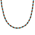 Premium Sleeping Beauty Turquoise and Santa Ana Madeira Citrine 31.90 ctw Tennis Necklace in 18K Vermeil Yellow Gold Over Sterling Silver 18 Inches - Sticky add to cart bar