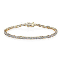 Luxuriant Diamond Lab Grown Diamond Line Bracelet 1 Row (Size - 6.5) in rhodium Sterling Silver , Silver Wt. 7.5 g (6.50 In) 3.00 ctw