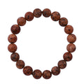 Brown Agate 100.00 ctw Beaded Stretch Bracelet - Sticky add to cart bar