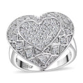 GP Luxuriant Lab Grown Diamond (SI) Ring in Rhodium Over Sterling Silver (Size 7.0) 1.00 ctw - Sticky add to cart bar