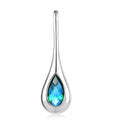 Sajen Silver Rainbow Caribbean Doublet Quartz 2.15 ctw Pendant without Chain in Rhodium Over Sterling Silver - Sticky add to cart bar