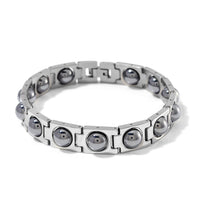 Terahertz  Bracelet (Size - 8.25) Pure White Stainless Steel  15.00 ctw