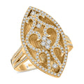 Clarte Petra Collection Moissanite Ring in Vermeil YG Over Sterling Silver (Size 10.0) 0.65 ctw - Sticky add to cart bar
