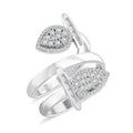 Clarte Tetris Collection Moissanite Ring in Sterling Silver (Size 10.0) 0.55 ctw - Sticky add to cart bar
