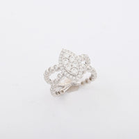 Clarte Sweetheart Marquise Collection Moissanite Ring in Sterling Silver (Size 10.0) 1.10 ctw