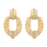 Clarte Helios Collection Moissanite 0.70 ctw Earrings in Vermeil Yellow Gold Over Sterling Silver