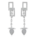 Clarte Tetris Collection Moissanite 1.00 ctw Earrings in Sterling Silver - Sticky add to cart bar