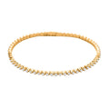 Clarte NU Tennis Flex Collection Moissanite 1.40 ctw Bangle Bracelet in Vermeil Yellow Gold Over Sterling Silver (6.50 In) - Sticky add to cart bar
