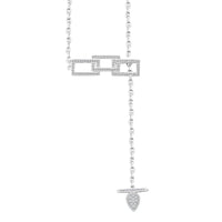 Clarte Tetris Collection Moissanite 0.96 ctw Necklace in Sterling Silver 18-20 Inches