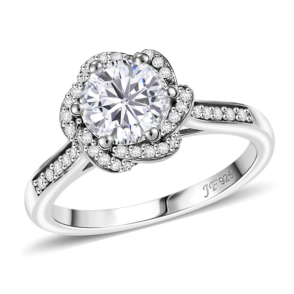 J Francis Embellished with 120 Facet Zirconia by Swarovski Ring in 18K Vermeil YG Over Sterling Silver (Size 10.0) 3.90 ctw