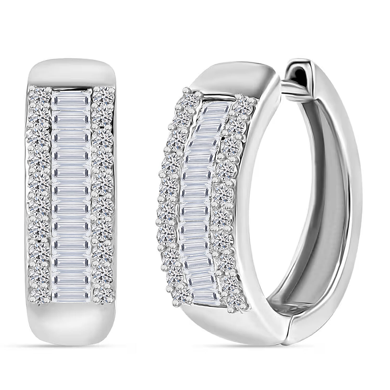 Luxuriant Lab Grown Diamond SI 1.00 ctw Hoop Earrings