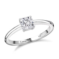 10K White Gold Luxuriant Lab Grown Diamond (E-F, VS) Solitaire Ring (Size 10.0) 1.00 ctw