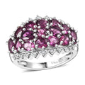 Tanzanite, White Zircon Ring in Rhodium Over Sterling Silver (Size 10.0) 2.70 ctw - Sticky add to cart bar