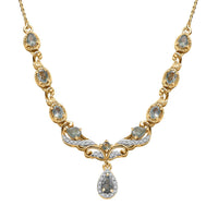 D'Joy Narsipatnam Alexandrite and White Zircon 1.65 ctw Twilight Necklace in 18K Vermeil Yellow Gold Over Sterling Silver 18 Inches