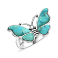 Santa Fe Style Kingman Turquoise 7.60 ctw Ring in Sterling Silver (Size 10.0) - Sticky add to cart bar