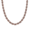 D'Joy Uncut Natural Pink Diamond 2.00 ctw Floral Necklace in 18K Vermeil Rose Gold Over Sterling Silver 18 Inches - Sticky add to cart bar