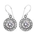 Bali Legacy Moissanite 3.50 ctw Pebble Texture Earrings in Sterling Silver - Sticky add to cart bar