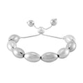Oval Shape Beaded Bracelet in Silvertone (6.0-9.0In) - Sticky add to cart bar