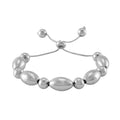Round and Oval Beaded Bracelet in Silvertone (6.0-9.0In) - Sticky add to cart bar