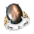 Karis Mojave Purple Turquoise Ring in 18K YG Plated and Platinum Bond (Size 10.0) 9.15 ctw - Sticky add to cart bar