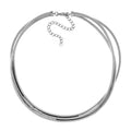 Triple Strand Choker Necklace in Stainless Steel 16-20 Inches - Sticky add to cart bar
