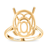 Luxoro 10K Yellow Gold Mounting Ring (Size 7.0) (Ovl 16x12 mm) (2.65 g)