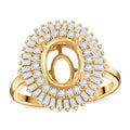 Iliana 18K Yellow Gold Diamond G-H SI Mounting Ring (Oval 9x7mm) 0.74 ctw - Sticky add to cart bar