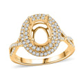 Iliana 18K Yellow Gold Diamond G-H SI Mounting Ring (Size 10.0) (Oval 9x7mm) 0.53 ctw - Sticky add to cart bar