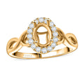 Iliana 18K Yellow Gold Diamond G-H SI Mounting Ring (Oval 7x5mm) 0.25 ctw - Sticky add to cart bar