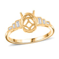 Iliana 18K Yellow Gold Diamond G-H SI Mounting Ring (Size 10.0) (Oval 9x7mm) 0.14 ctw - Sticky add to cart bar
